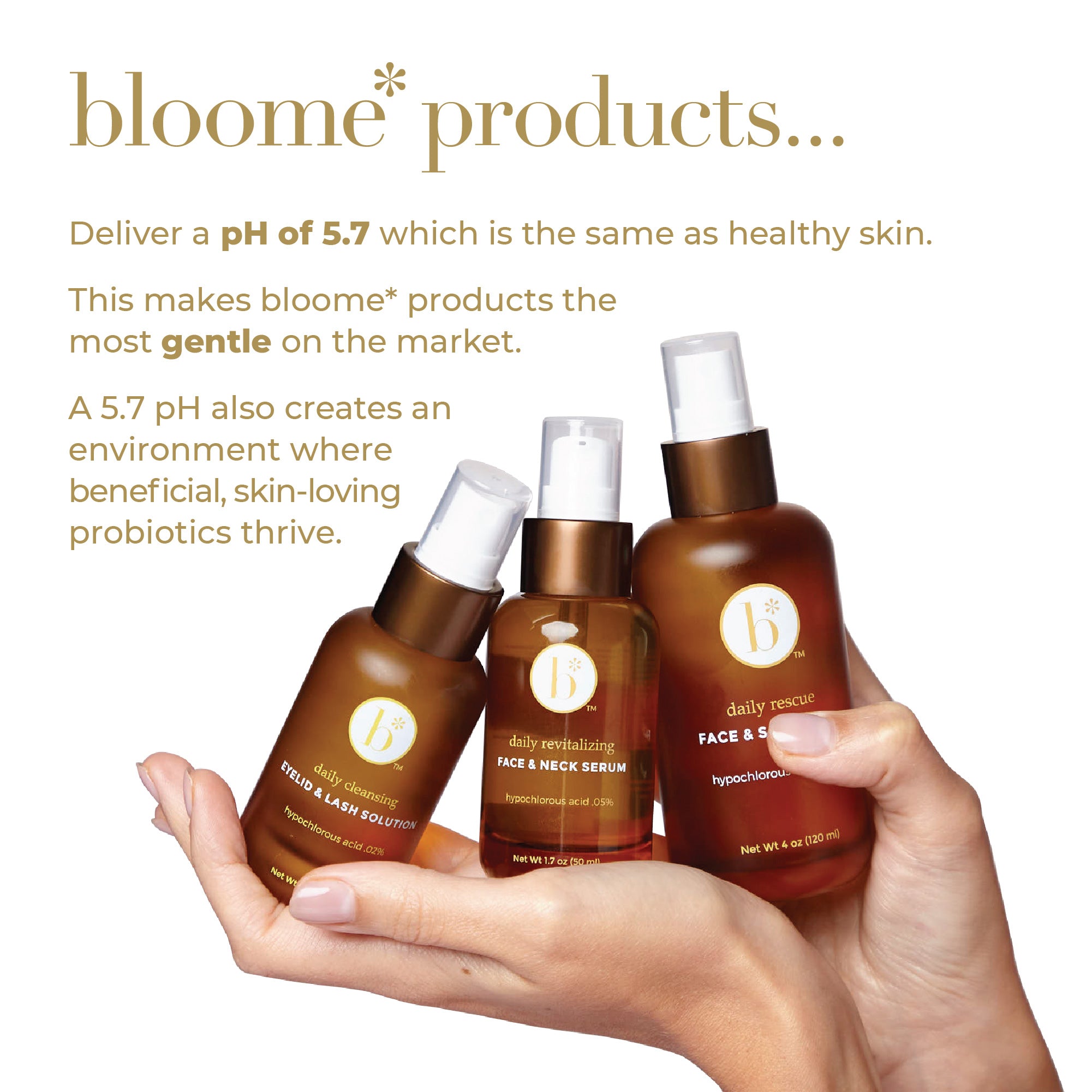 Bloome Hypochlorous Acid Face Neck Serum, .05% (1.7 Ounce)